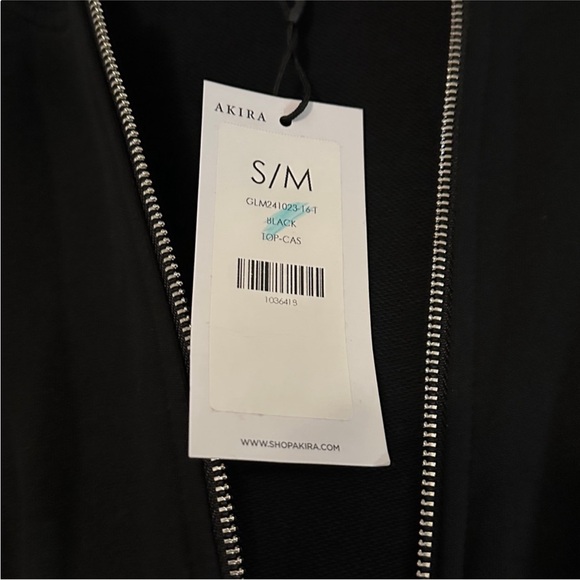 AKIRA Black Jacket with Silver Zipper - Picture 3 of 3